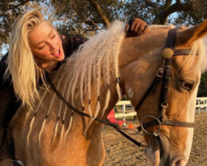 Amber Heard With Horse