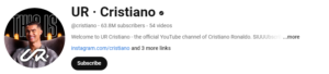 Cristiano Ronaldo Youtube Channel