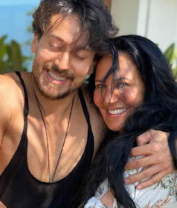 Tiger Shroff With His Mother