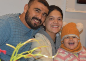 Ajay Thakur With His Daughter & Wife