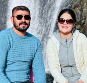 Ajay Thakur With His Wife