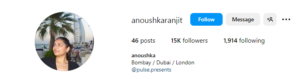 Anoushka Ranjit Instgram Page