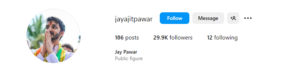 Jay Pawar Instagram Page