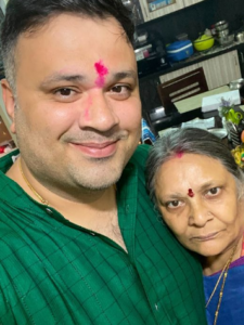 Susank bharadwaj With His Mother