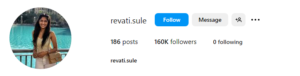 Revati Sule Instagram Page